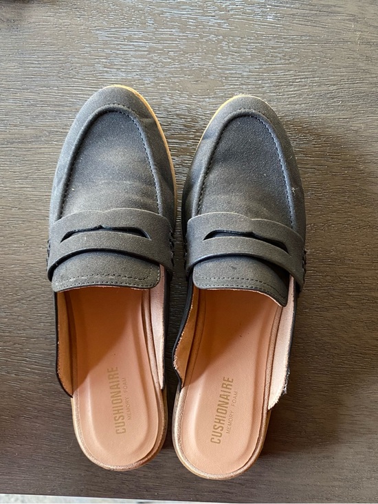 Cushionaire Shoes - Cushionaire Black Suede Slip-On Loafer Mules